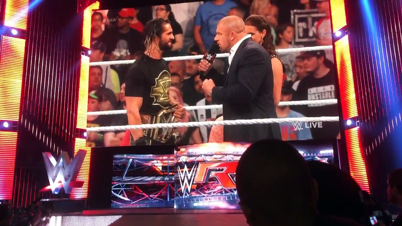 Brock Lesnar returns on WWE Raw in Cleveland, OH. 6/15/15