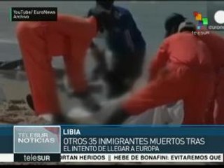 Hallan 35 cadáveres de migrantes en costas de Libia
