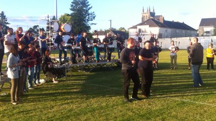 Répétition publique du bagad de Karaez avant le championnat