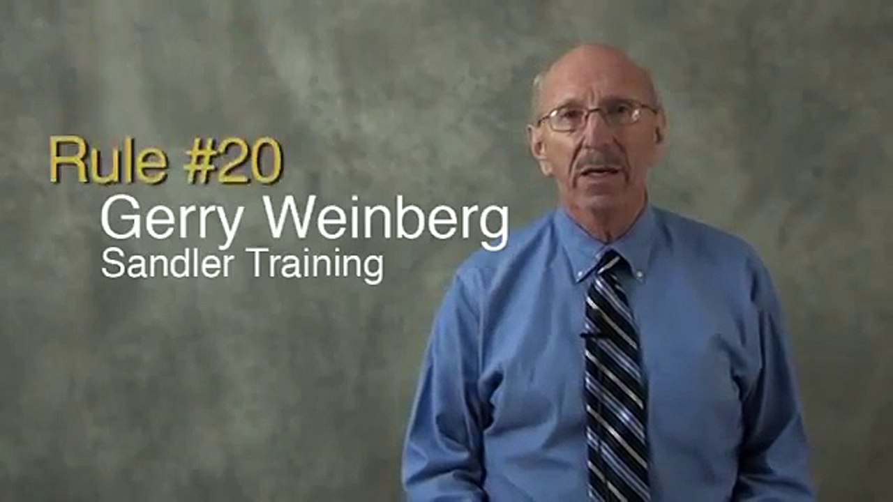 Sandler Rule #20: The Bottom Line of Selling is Going to the Bank