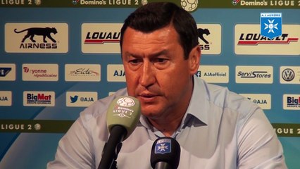 Réaction de Viorel Moldovan après AJ AUXERRE - GAZELEC AJACCIO