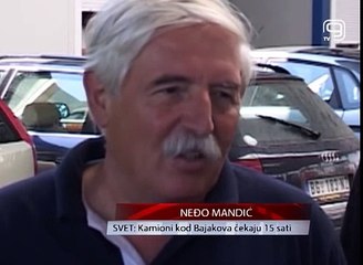 TV KANAL 9, NOVI SAD: Kamioni kod Bajakova čekaju 15 sati