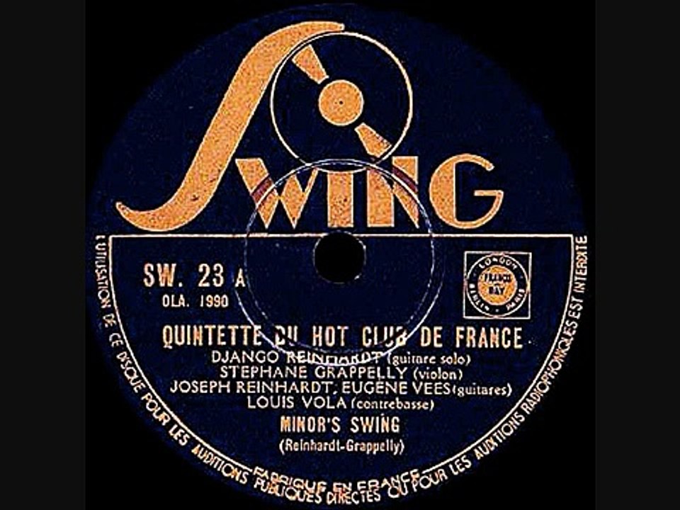 Django Reinhardt - Minor's Swing - 1937 November 25 - Swing, Paris