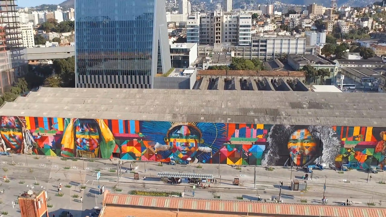 This beautiful 32,000-square-foot mural was just unveiled in Rio