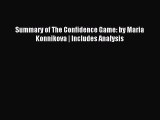 [PDF] Summary of The Confidence Game: by Maria Konnikova | Includes Analysis Download Online