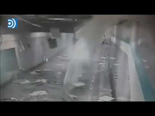 Se derrumba parte del techo del metro de Shanghái asustando a tres viajeros