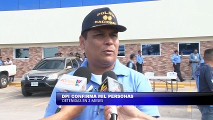 DPI confirma mil personas detenidas en 2 meses