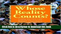 Books Whose Reality Counts?: Putting the First Last Full Download