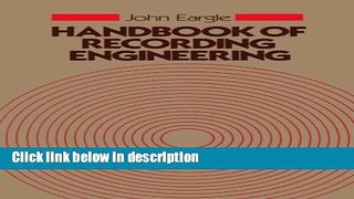 Ebook Handbook of Recording Engineering Free Online
