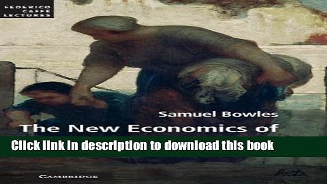 [Download] The New Economics of Inequality and Redistribution (Federico CaffÃ¨ Lectures) Free Books