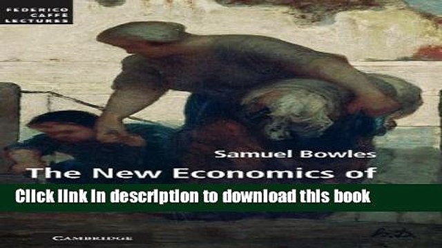 [Download] The New Economics of Inequality and Redistribution (Federico CaffÃ¨ Lectures) Free Books