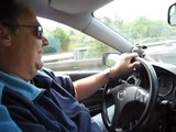 Driving on the German Autobahn, heading from Munich Airport into Downtown Munich