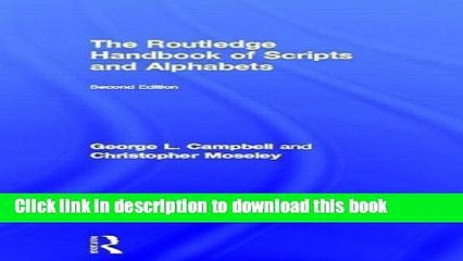 [Read  e-Book PDF] The Routledge Handbook of Scripts and Alphabets Free Books