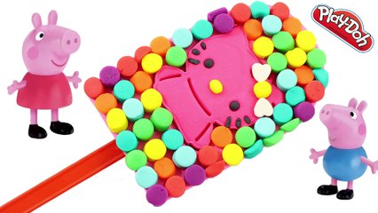 Play Doh Popsicle How to Make a Hello Kitty Peppa Pig Toys Creative Fun Video for Kids