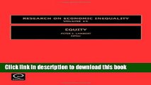 [PDF] Equity (Research on Economic Inequality)  Read Online