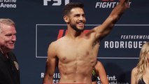 Main and co-main fighters hit the scale ahead of their fights at UFC Fight Night 92