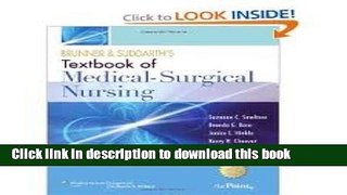 PDF  Brunner and Suddarth s Textbook of Medical Surgical Nursing: In One Volume (Brunner