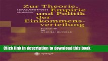 [PDF] Zur Theorie, Empirie und Politik der Einkommensverteilung: Festschrift fÃ¼r Gerold BlÃ¼mle
