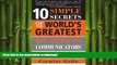 READ THE NEW BOOK 10 Simple Secrets of the World s Greatest Business Communicators READ EBOOK