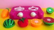 Soup cooking toy velcro slicing fruits and vegetables and barbie kitchen stove cooking toy