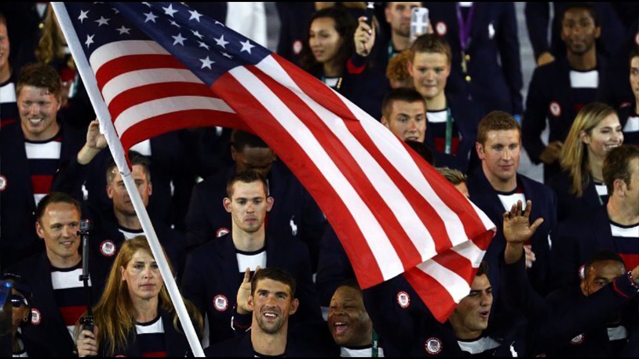 Team USA at the Rio 2016 Olympics Opening Ceremony