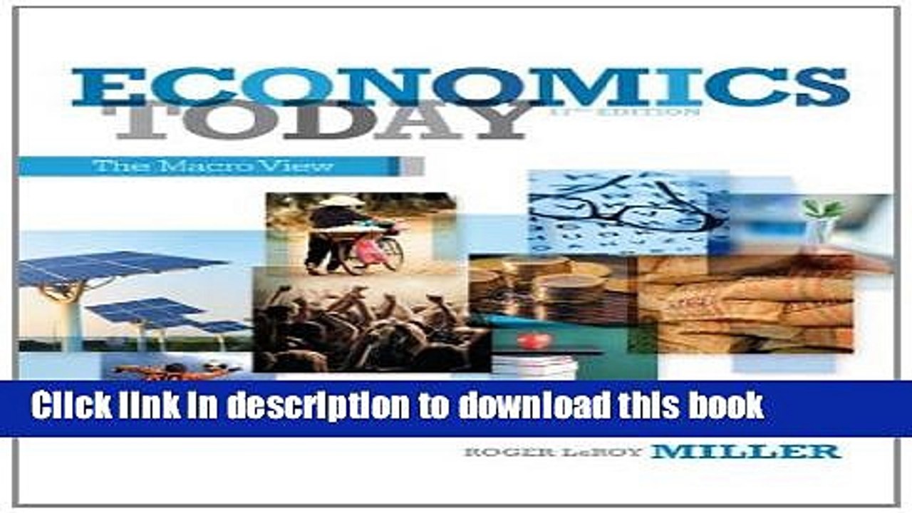 [PDF] Economics Today: The Macro View (17th Edition) Free Books