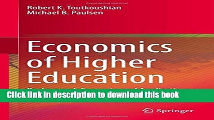 [PDF] Economics of Higher Education: Background, Concepts, and Applications  Read Online