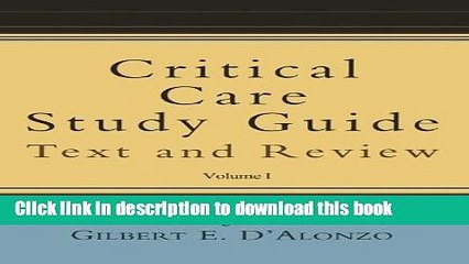 [PDF] Critical Care Study Guide: Text and Review Download Online