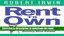 Books Rent to Own: Use Your Rent Money to Get Started Owning Real Estate Free Online