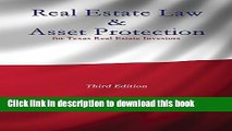 Books Real Estate Law   Asset Protection for Texas Real Estate Investors - Third Edition Free Online