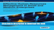 Download  Effective Human Resources Management in Small and Medium Enterprises: Global