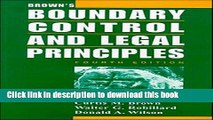 Ebook Brown s Boundary Control and Legal Principles Free Online
