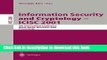 Books Information Security and Cryptology - ICISC 2001: 4th International Conference Seoul, Korea,