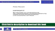PDF  HIPROFIT: Ein Konzept zur UnterstÃ¼tzung der hierarchischen Produktionsplanung mittels