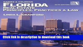 Ebook Florida Real Estate Principles, Practices   Law (Florida Real Estate Principles, Practices,