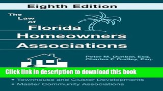 Books The Law of Florida Homeowners Associations Free Online