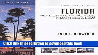 Books Florida Real Estate Principles, Practices   Law Free Online