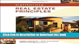 Books California Real Estate Principles Free Online