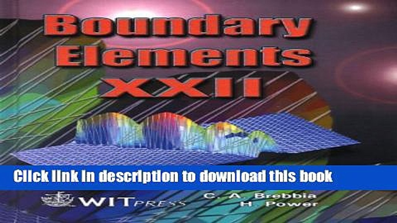 Ebook Boundary Elements XXII Full Online