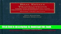 Ebook Real Estate Transactions: Cases and Materials on Land Transfer, Development, and Finance