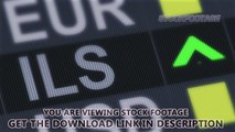 Israeli shekel rising, falling. World exchange market. Currency rate fluctuating. Stock Footage
