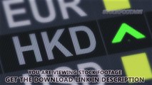 Hong Kong dollar rise, fall. World exchange market. Currency rate fluctuating. Stock Footage