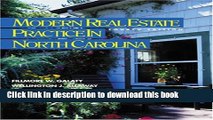 Books Modern Real Estate Practice in North Carolina Free Online
