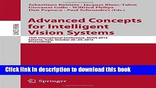 Ebook Advanced Concepts for Intelligent Vision Systems: 16th International Conference, ACIVS 2015,