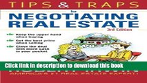 Books Tips   Traps for Negotiating Real Estate, Third Edition Full Online