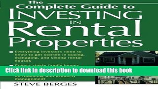 Ebook The Complete Guide to Investing in Rental Properties Free Online