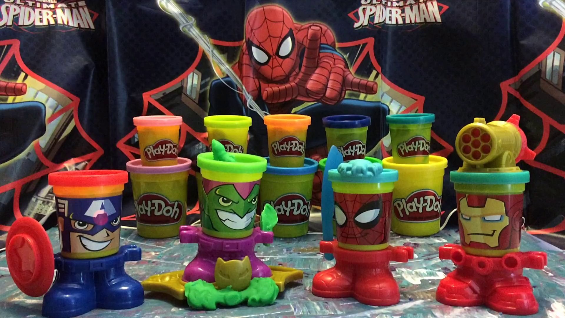 avengers play doh surprise eggs