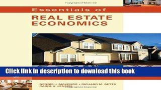 Books Essentials of Real Estate Economics Free Online