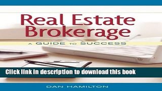 Ebook Real Estate Brokerage: A Guide to Success Full Online