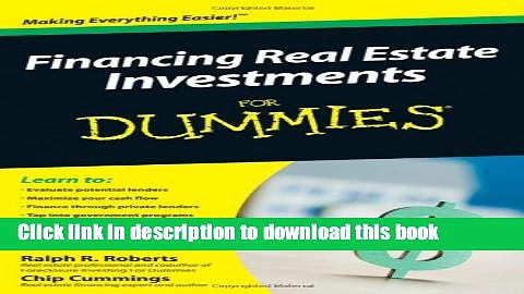Books Financing Real Estate Investments For Dummies Full Online